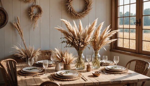 10 idées de décorations florales avec des fleurs séchées